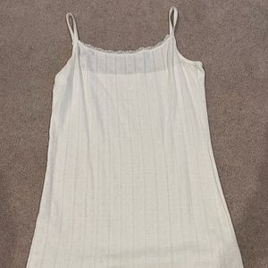 vintage white lace heart tank top